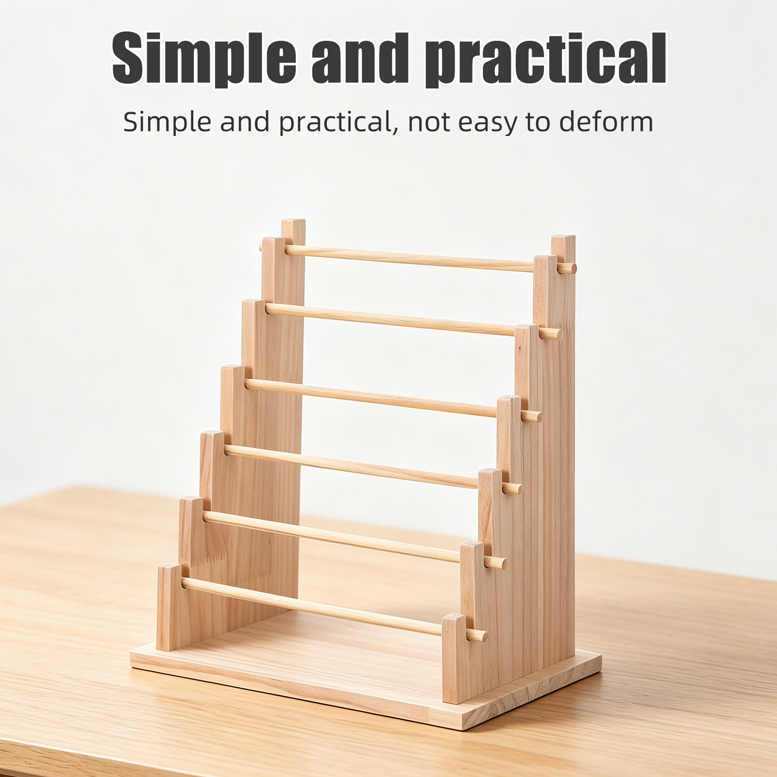 Florist Supply Shop - Wooden 6 Tier Ribbon Spool Holder