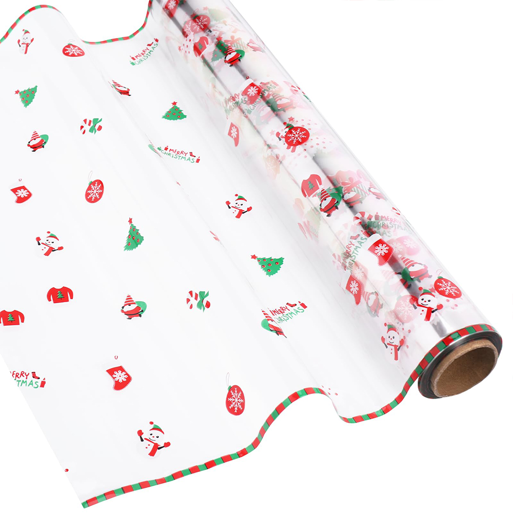 Cellophane Wrap Clear - 1 Roll Christmas Cellophane Wrap 100