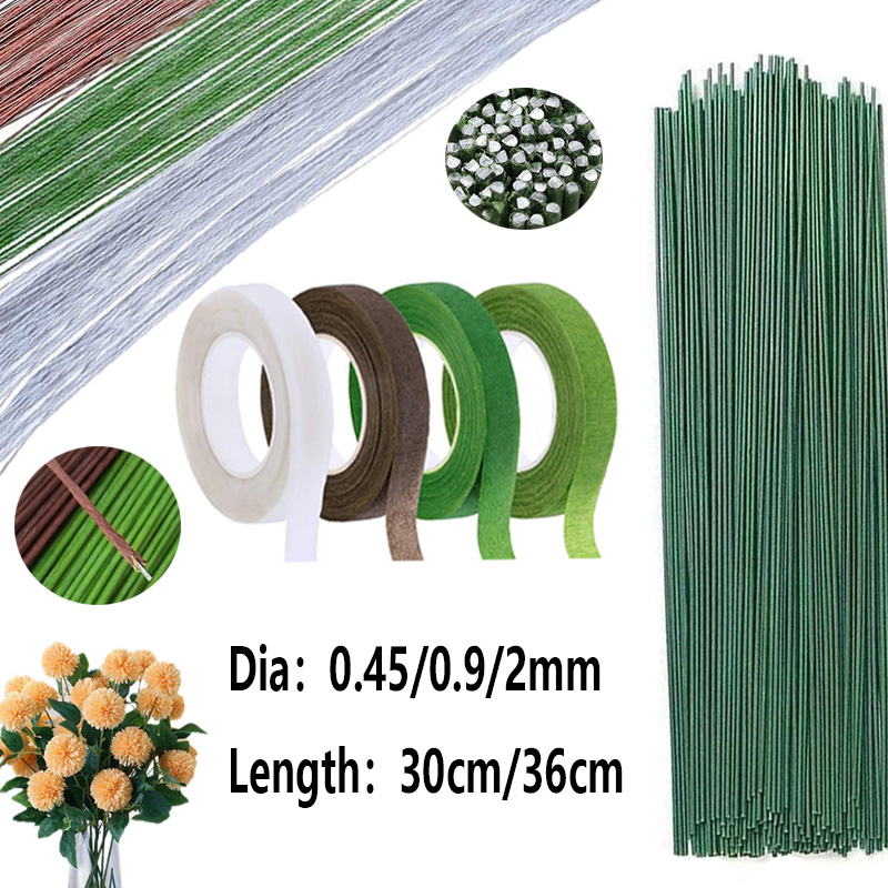 Wire Stem Florist - 22/20 Gauge LightGreen Floral Wire Stems
