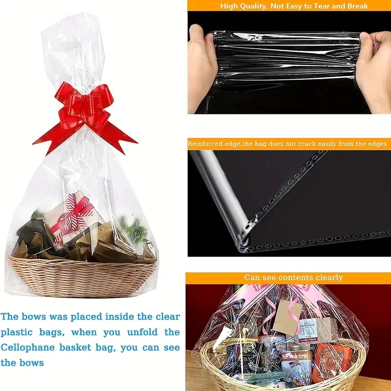 20/50 piece large clear cellop - Cellophane Wrap Clear 评论和价格