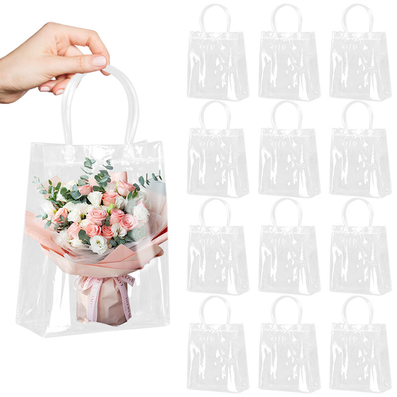 5/10Pcs Clear Gift Bag with Ha - Cellophane Wrap Clear 评论和价格