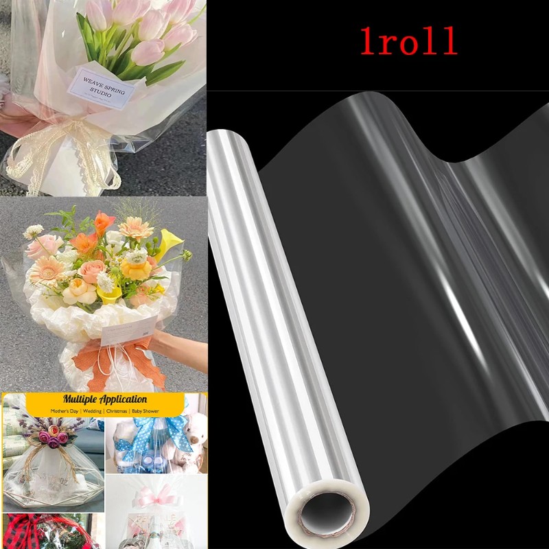 1/2pc Clear Cellophane Wrap Ro - Cellophane Wrap Clear 评论和价格