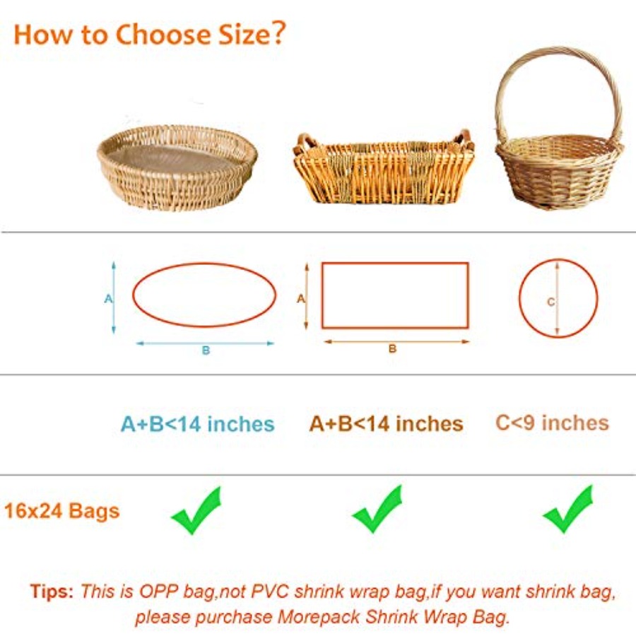 Cellophane Bags, 16x24 Inch 20 - Cellophane Wrap Clear 评论和价格