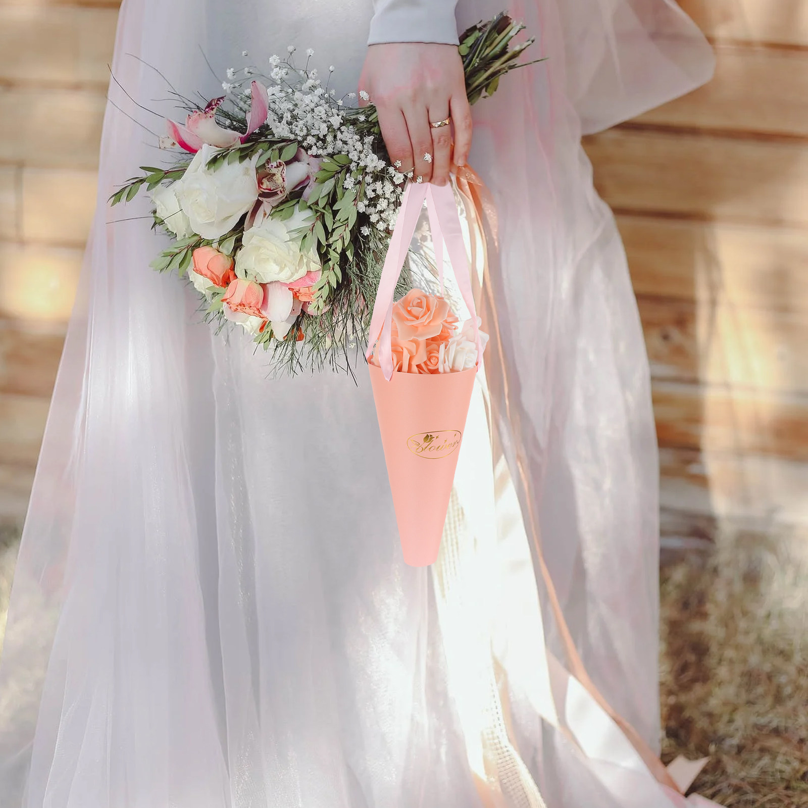 6Pcs Flower Bouquet Bags Chic  - Florist Supply Shop 评论和价格
