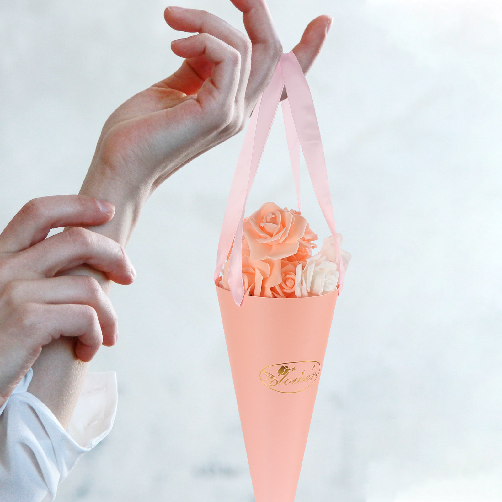 6Pcs Flower Bouquet Bags Chic  - Florist Supply Shop 评论和价格